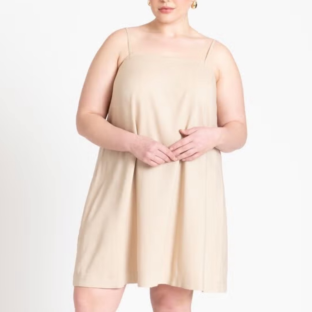 ELOQUII Cream Sleeveless Dress size 28